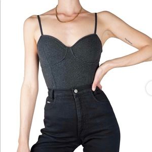 Talula Bustier Tank Grey Xs